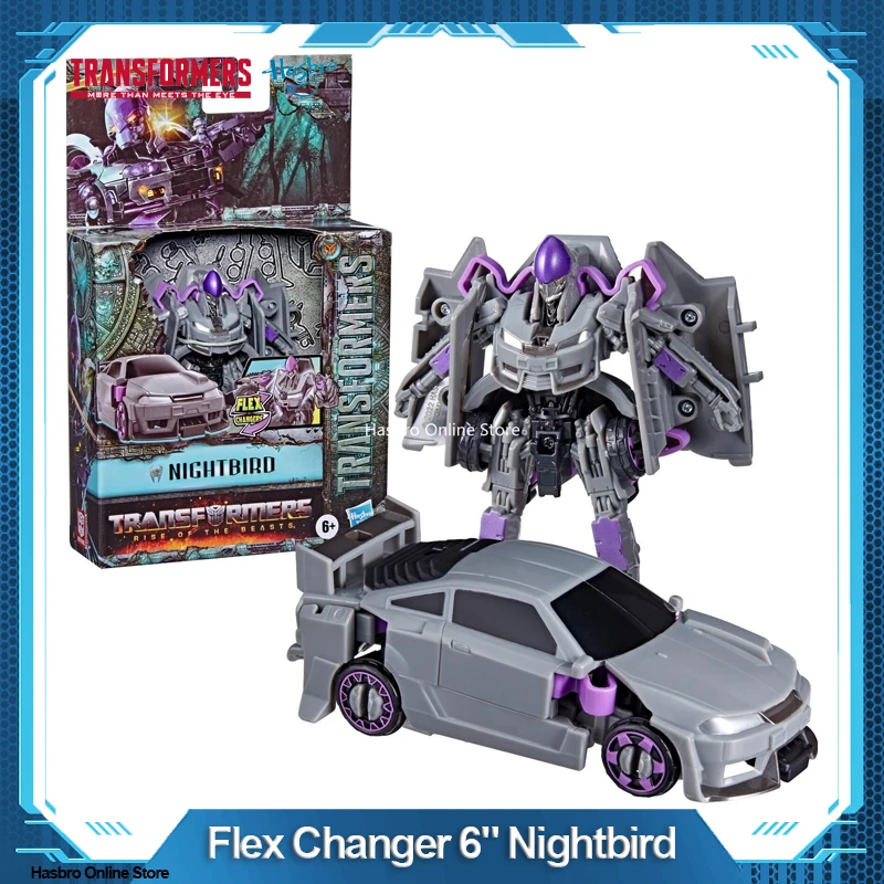 

Hasbro Transformers 7 Rise of the Beasts Flex Changer 6" Nightbird Action Figure Toys for Birthday Gift F4638