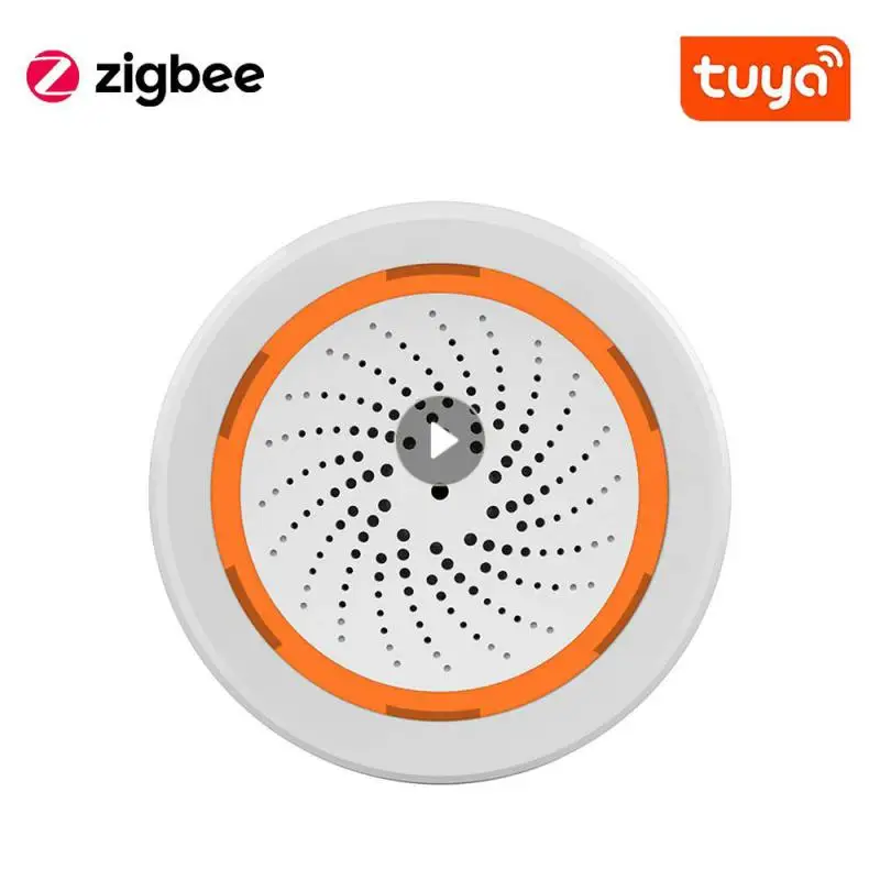 

Сигнализация ZigBee Tuya с датчиком температуры и влажности, светодиодная сирена 90 дБ, работает с приложением