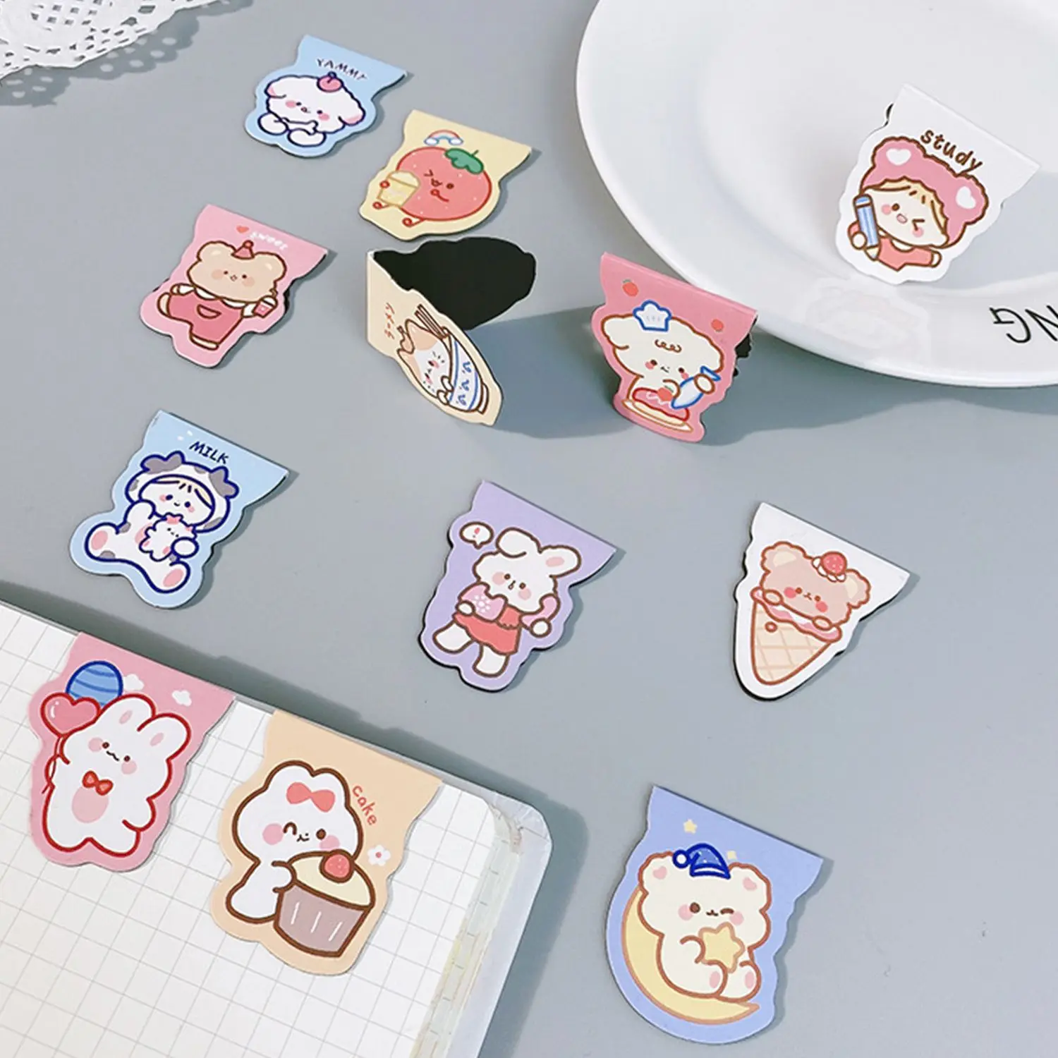 

Office Supplies Gift Magnet Office Reading Stationery Kawaii Design Page Marker Clips Mini Magnetic Bookmark