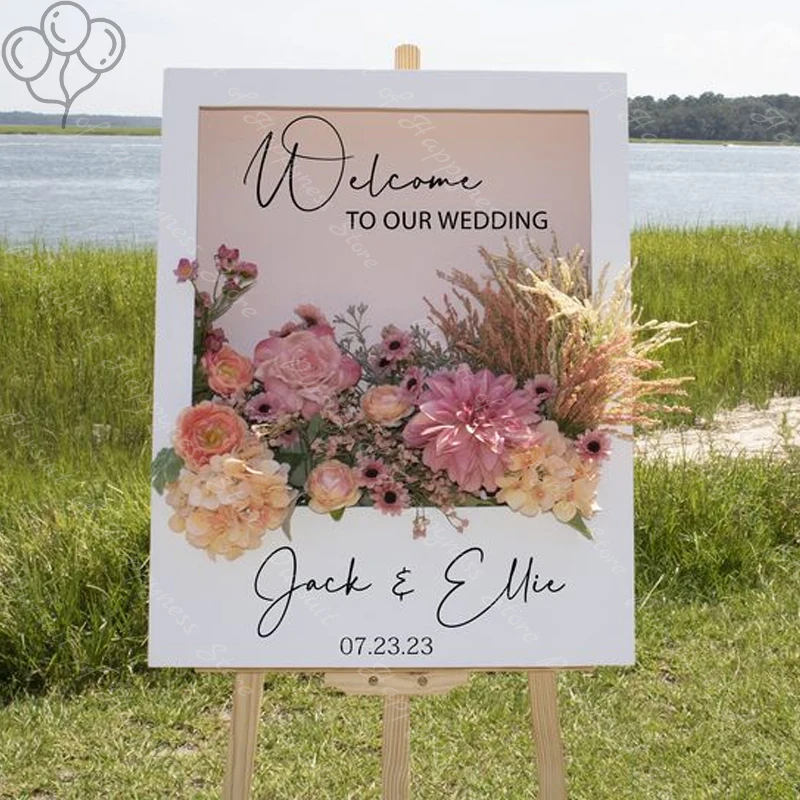 Цветочная коробка приветственная вывеска мозаичная доска пенопластовая для