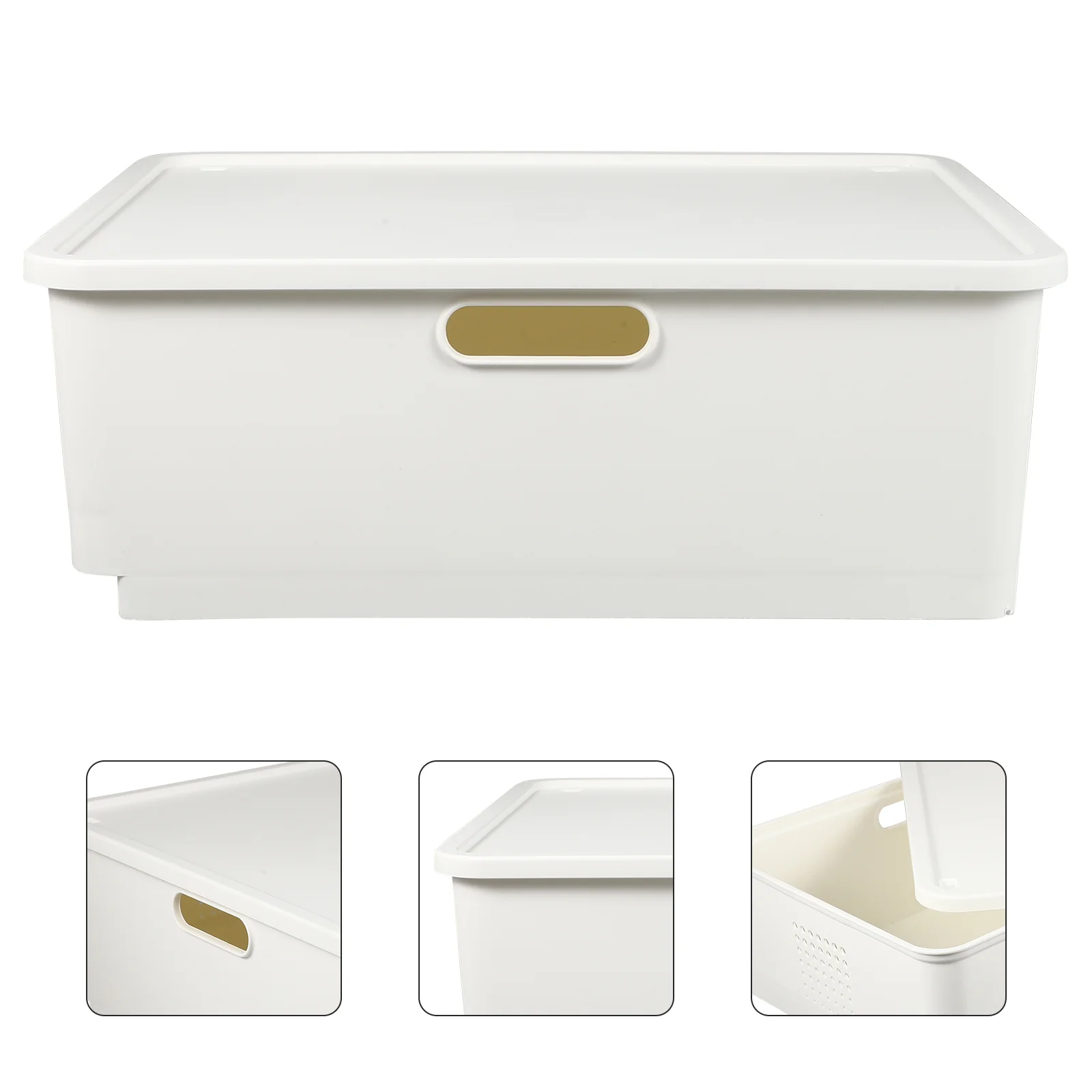 

1pc Cosmetics Container Plastic Storage Box Organizing Box with Lid Sundry Box