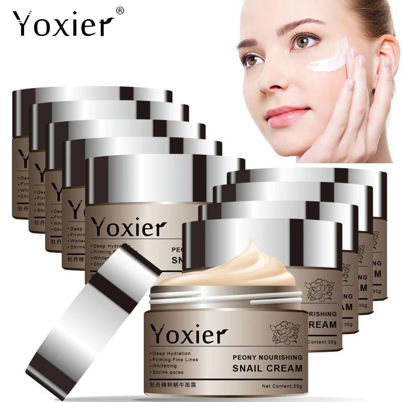 

10PCS Face Cream Moisturizing Whitening Anti Aging Smoothes Fine Lines Lighten Pigmentation Deep Nourishment Firming Lift Repair