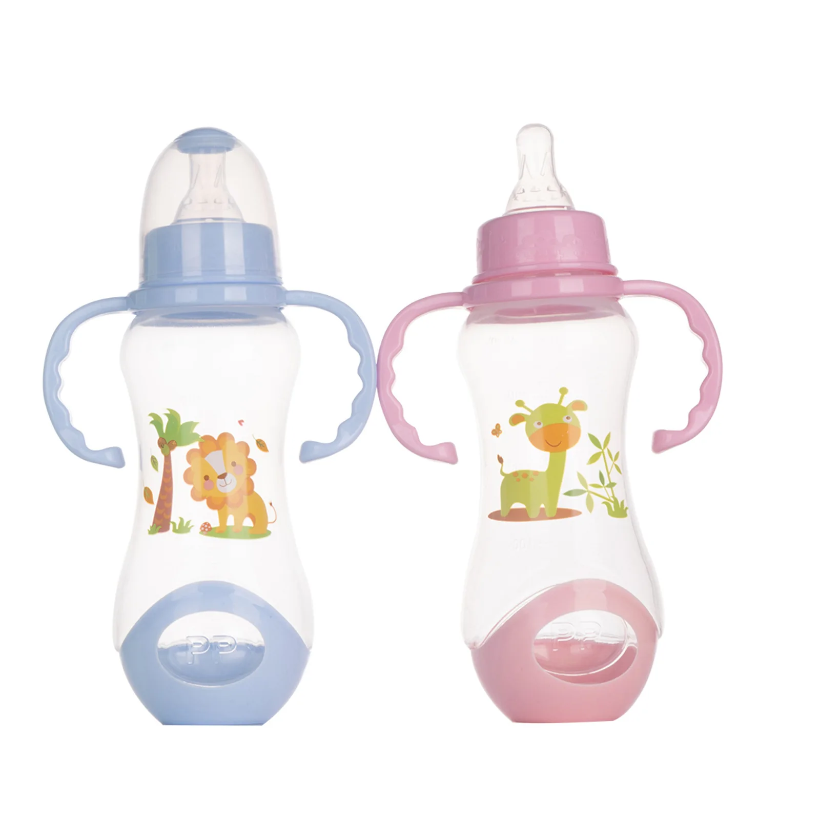 

240mL Safe Nursing Food Water Storage Baby Gourd-shaped Feeding Bottle with Handles for Newborn Toddlers Infant Accessories Cup