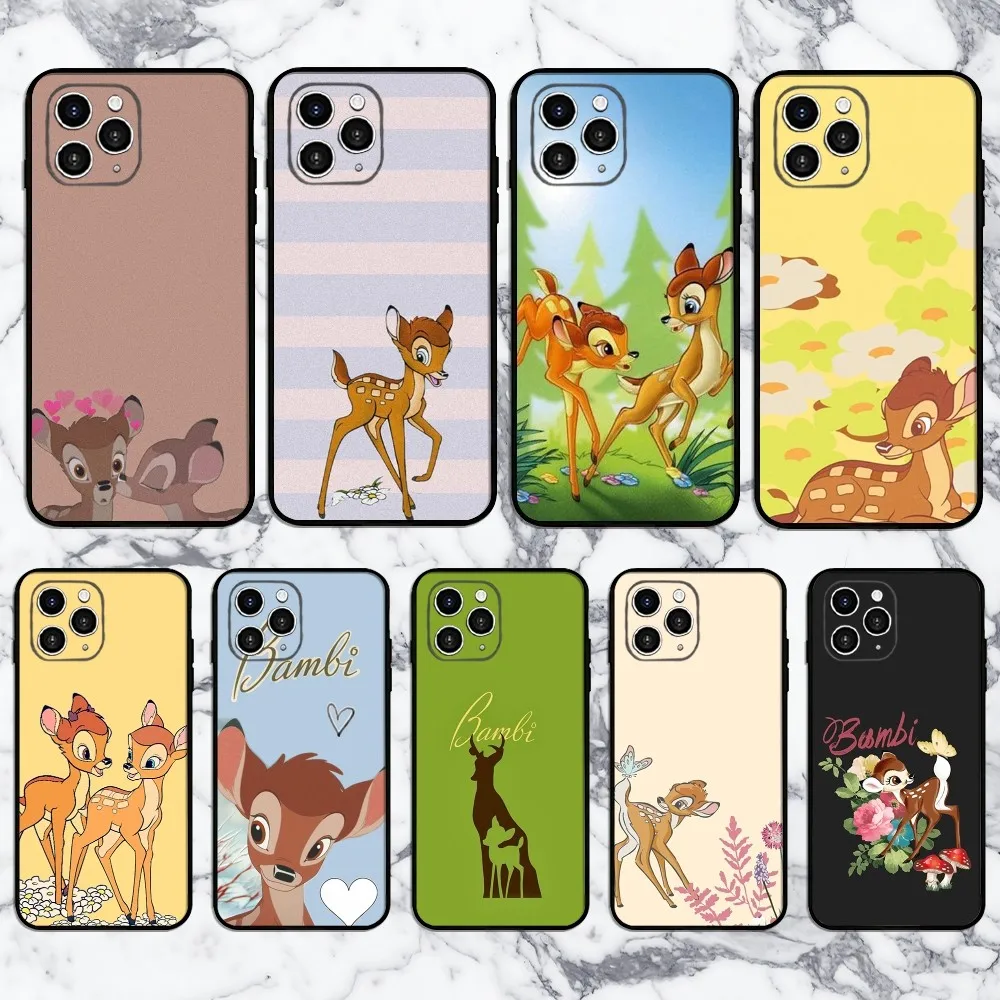 Милый чехол для телефона Disney Bambi Littl Dee Iphone 16 15 11 13 14 Pro Max 7 8 Plus X Xr Xs 12 mini