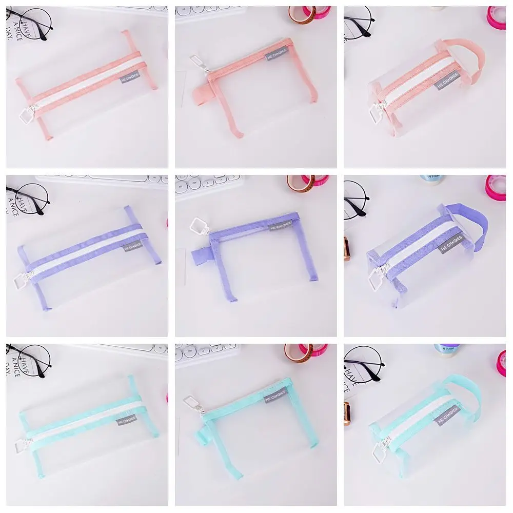 Сумка для хранения мелочей прозрачная сетчатая сумка косметичка губной помады