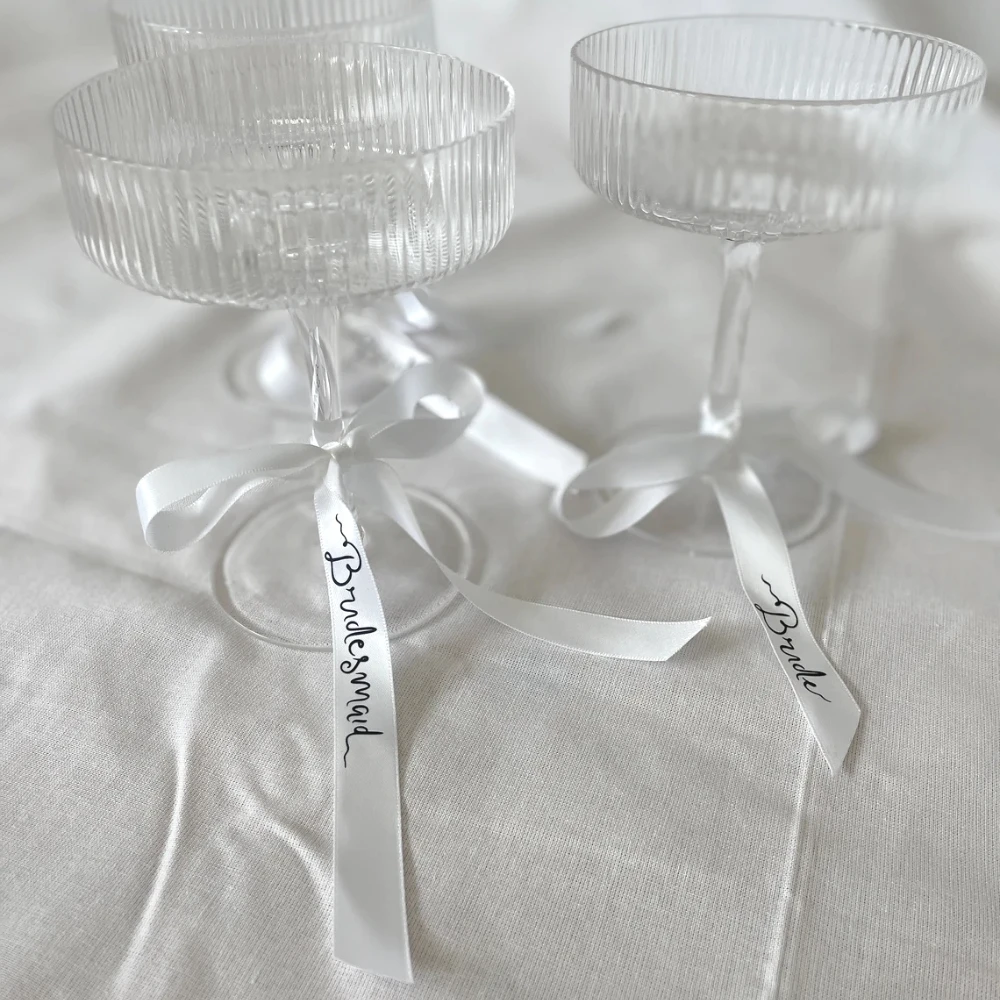 

Карточки с бантом для подружки невесты, стеклянные подвески и бирки для напитков со лентой, свадебный декор, товары для девичника, товары для невесты