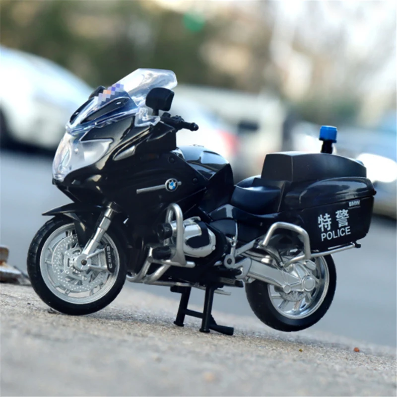 

1:18 R1250 RT-P Alloy Racing Police Motorcycle Model High Simulation Diecast Metal Motorcycle Model Collection Children Toy Gift