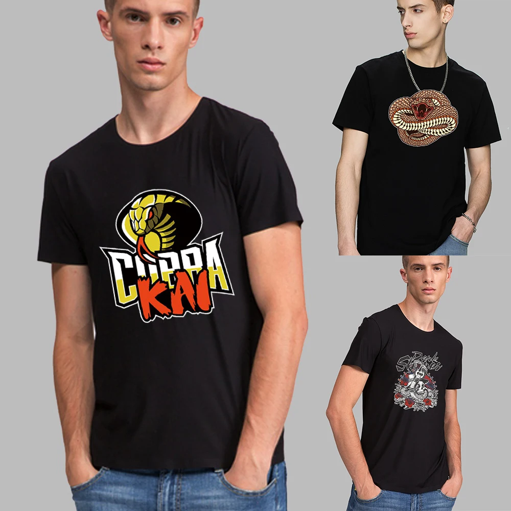 

Harajuku T Shirt Cobra Print Short Sleeve O-Neck Commuter Tops Men Summer Home New Tee Shirt Fashion Pullover Hip Hop Streetwear