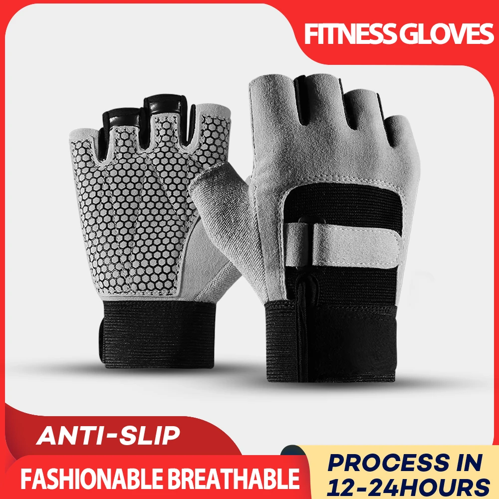 

Gym Gloves Breathable Heavyweight Exercise Weight Lifting Man Crossfit Body Building Training Sport Fitness Workout Gloves