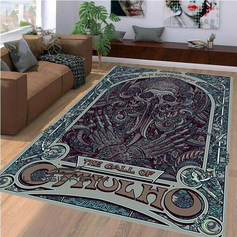 Octopus Víkingar 3D Pattern Rug Living Room Non-slip Rug Children's Bedroom Mat Yoga Mat Tatami Large Rug House Decoration