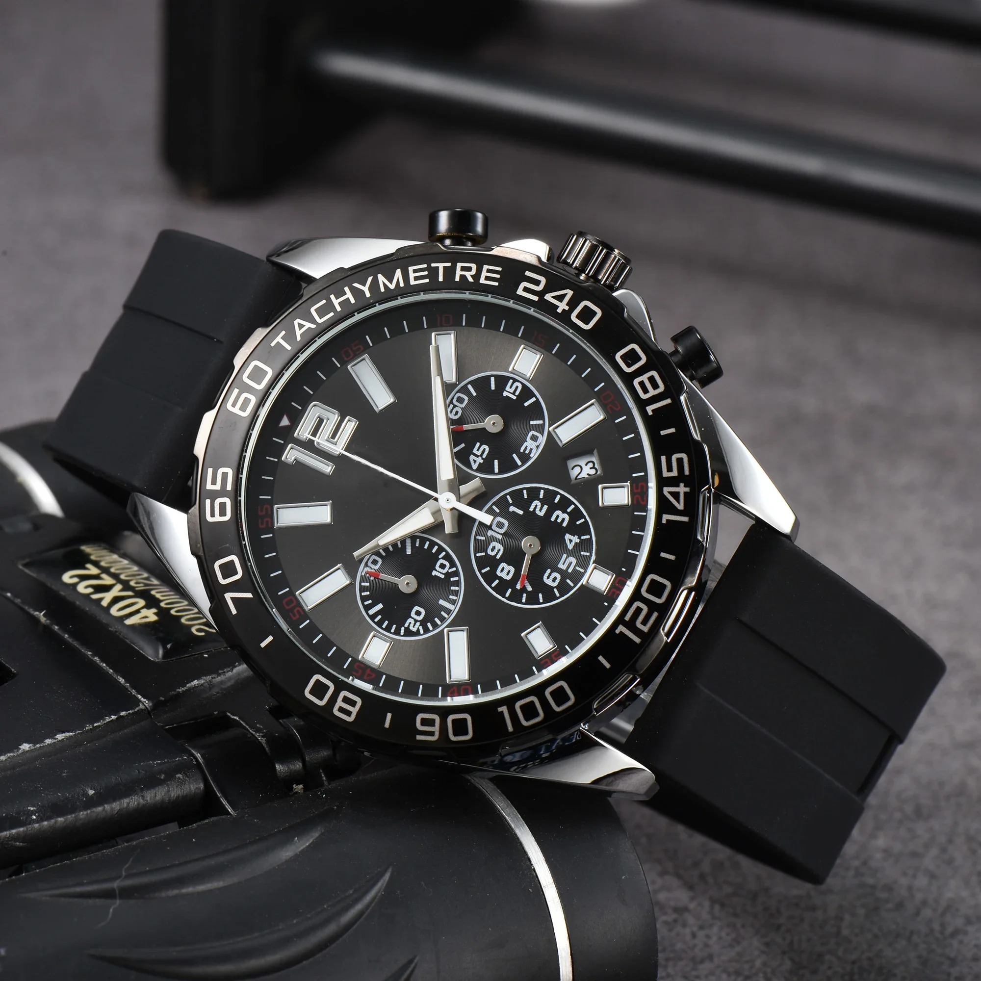 

Original Brand Watches For Men Classic Multifunction Full Stainless Steel Watch Business Chronograph Automatic Date AAA Clocks