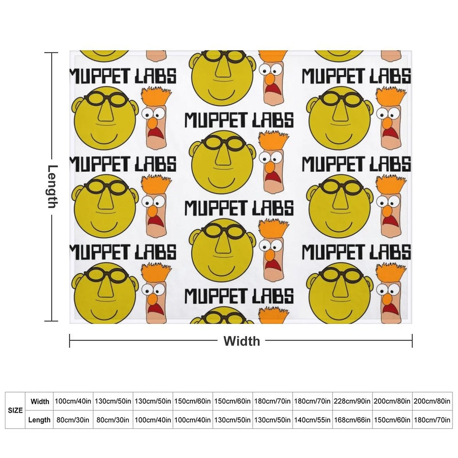 The Muppets - Dr. Bunsen Honeydew &amp Beaker Muppet Labs Плед Зимние кровати Мягкий плед на диване