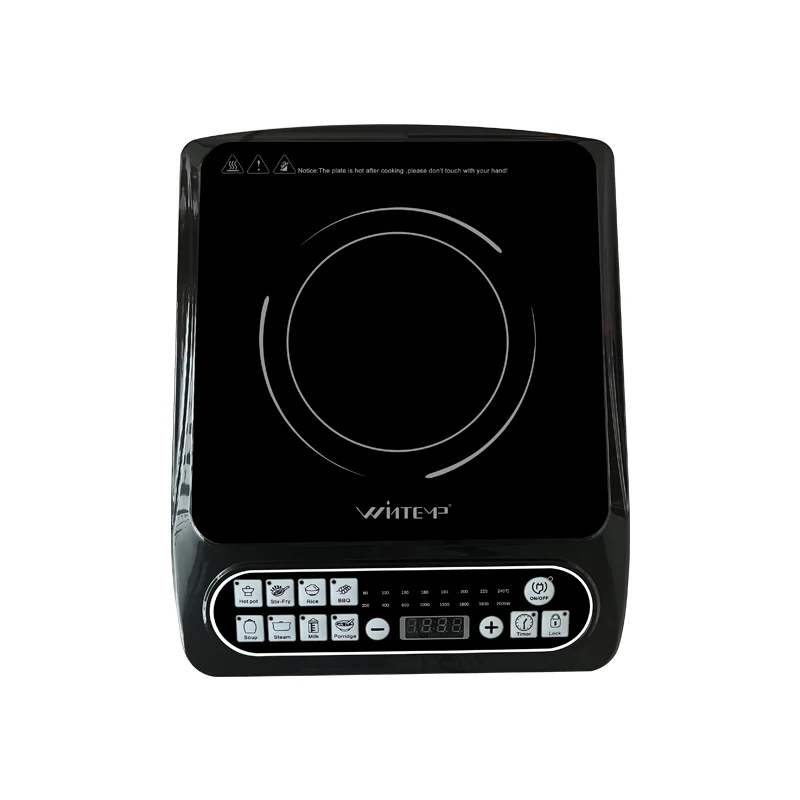 WINTEMP Induction Cooker Cooktop 2000W Classic Design One-Click Setting Burners