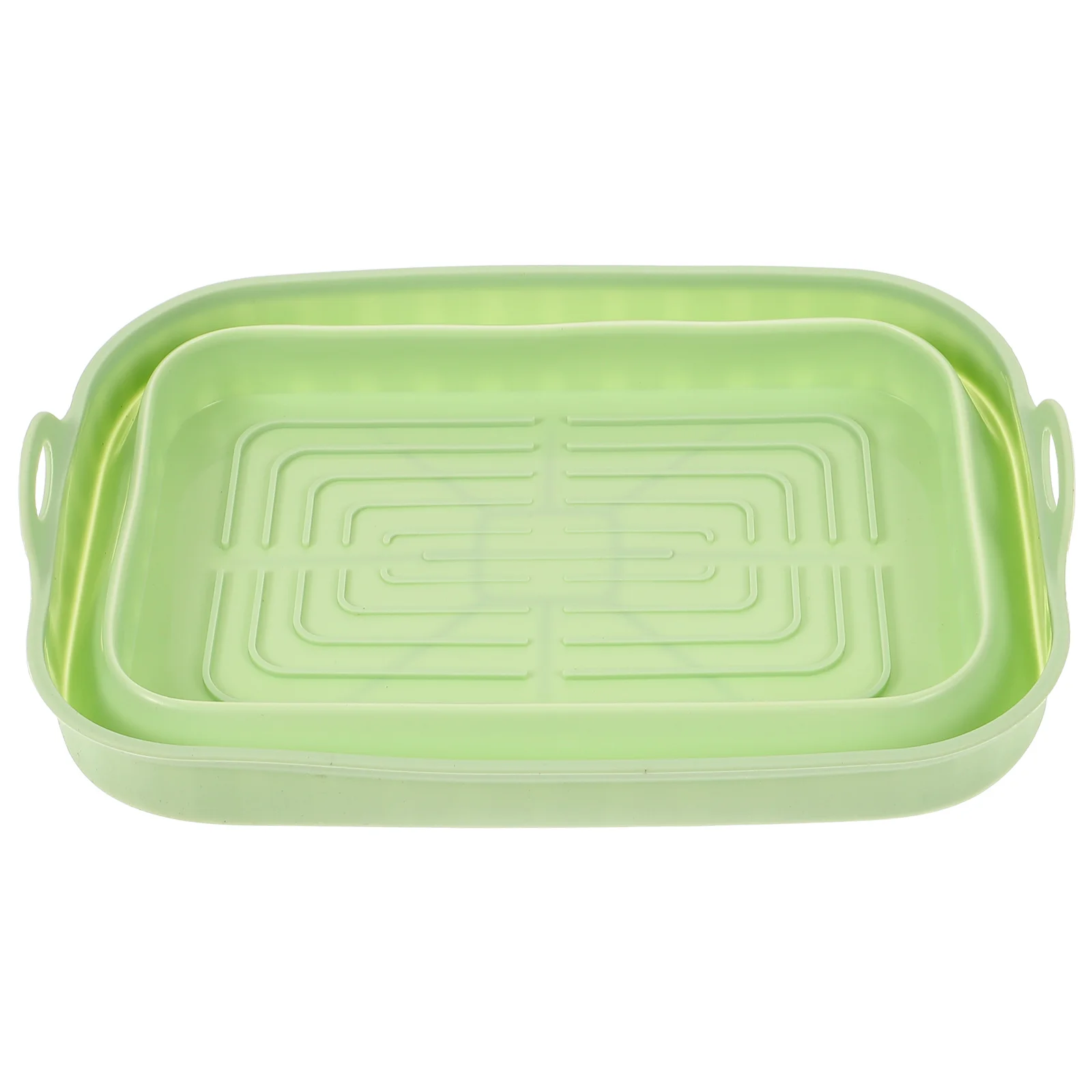 

Foldable Silicone Air Fryer Liner Reusable Air Fryer Liner Double Handle Air Fryer Silicone Liner
