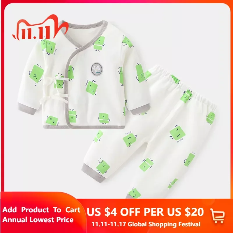 

Baby Clothes 0 to 12 Months 100% cotton Winter infant top and bottom set 5 days shipping baby clothes Baby Sets