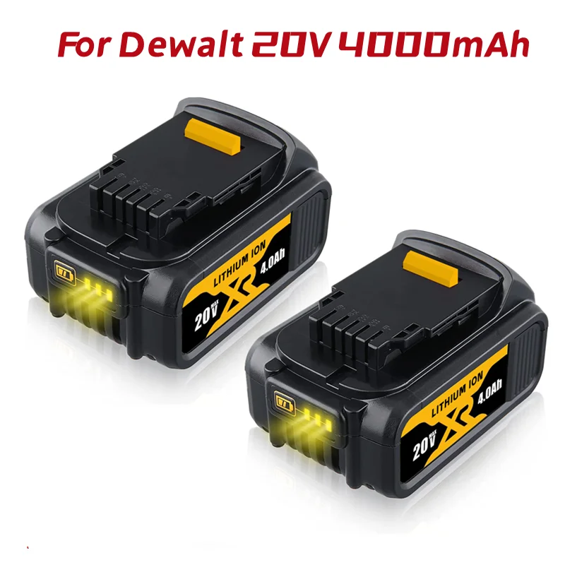 

20V 4000mAh Lithium Ion Replacement Battery Compatible with Dewalt DCB200 DCB205 DCV580 DCB204 DCB180 DCB203 Cordless Tools