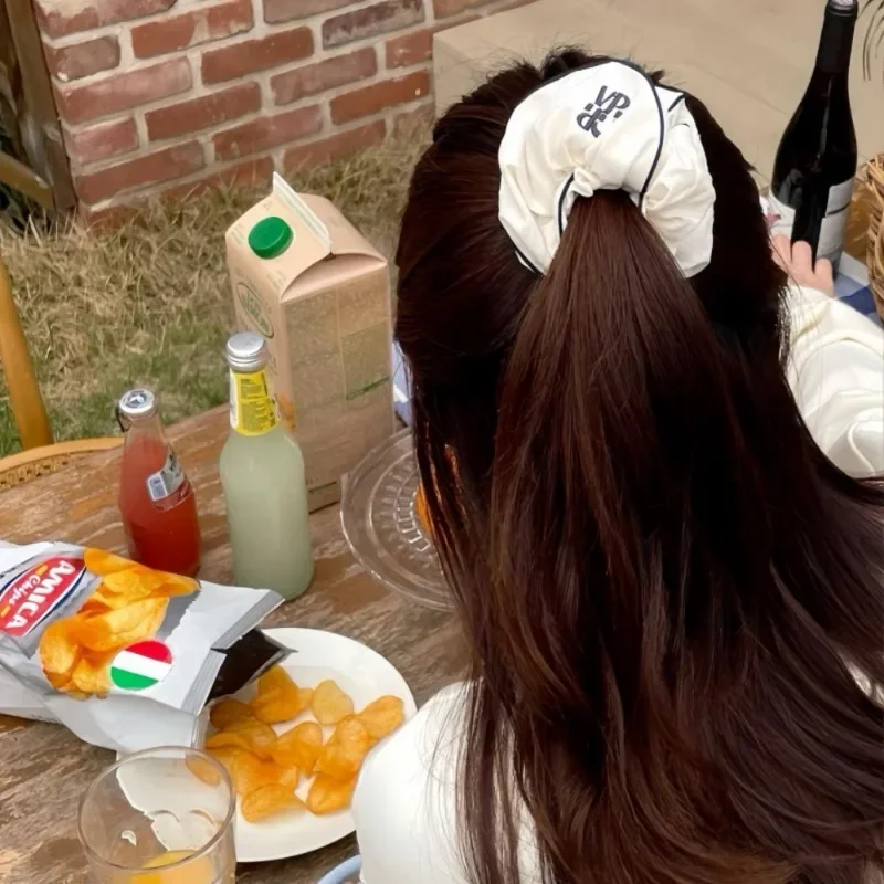 Модные хлопковые резинки для волос с буквами девочек и женщин в стиле ins