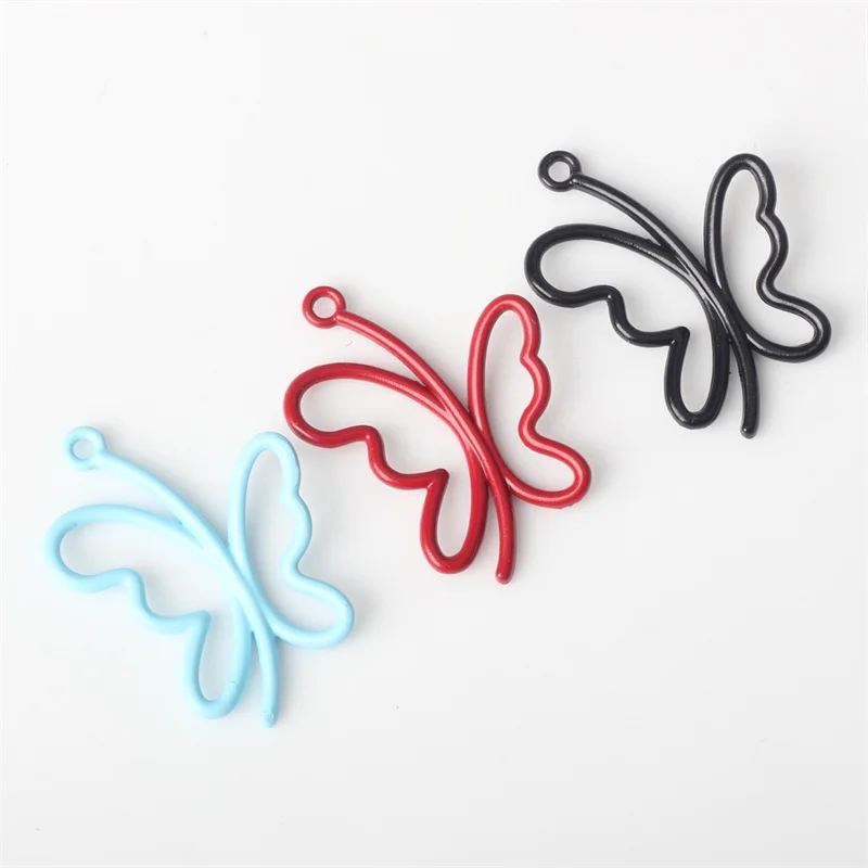 50 шт./партия декоративные подвески в форме бабочки