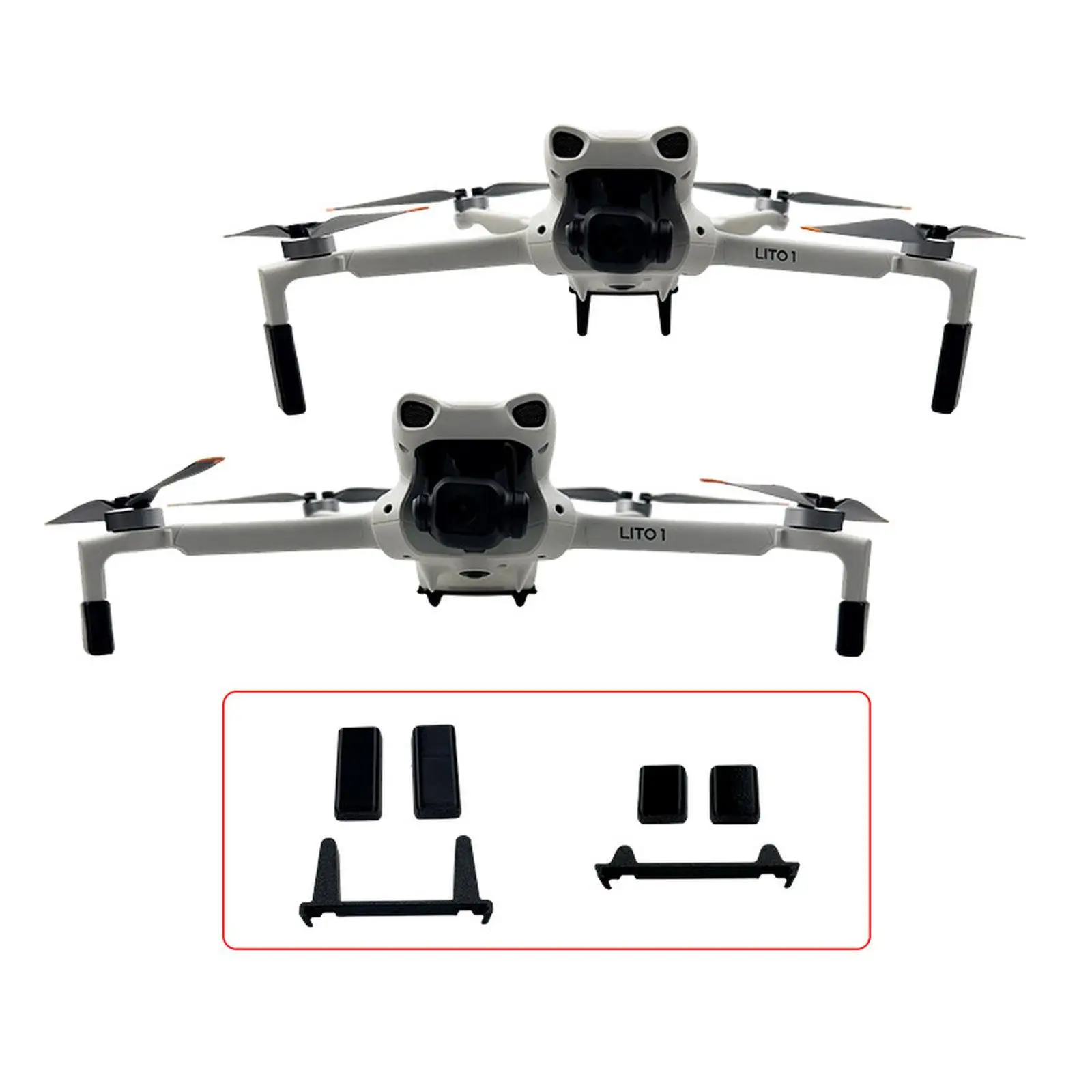 Фото Комплект из 3-х частей для DJI Lito 1 / X1: удлинители шасси для увеличения высоты, размеры: 0,5 см / 2 см №1