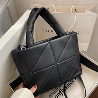 lattice large tote green armpit bag 2022 new high quality pu leather womens designer handbag luxury brand shoulder bag