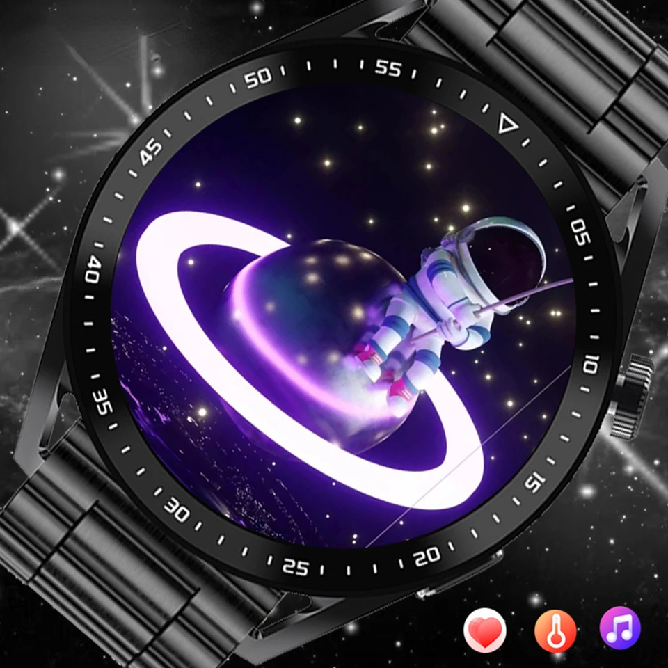 

2023 New Full Circle Touch Screen SteelBand Luxury Bluetooth CallMen Smart Watch Waterproof Sport Activity Fitness Free shipping