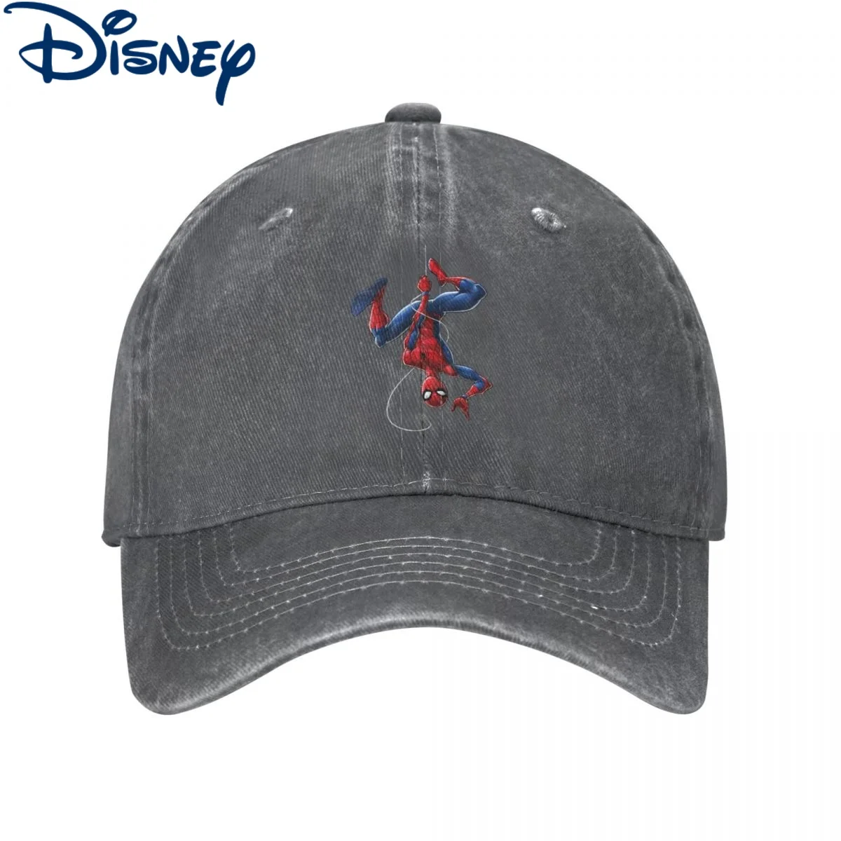 

Модные бейсболки с подвеской в виде паутины Человек-паук, головные уборы в стиле унисекс из потертого денима с эффектом потертости, уличные ...