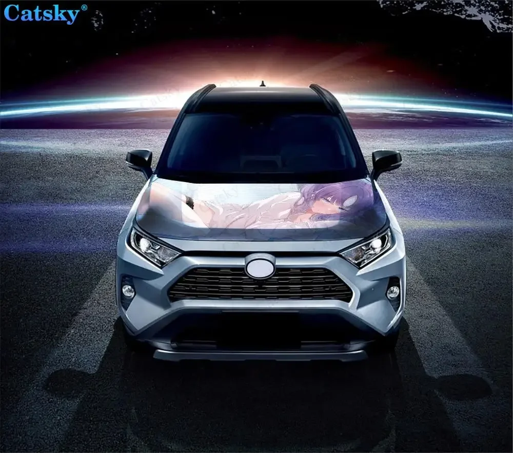 Пикантные виниловые аниме стикеры капота из винила пленка наклейки на крышку