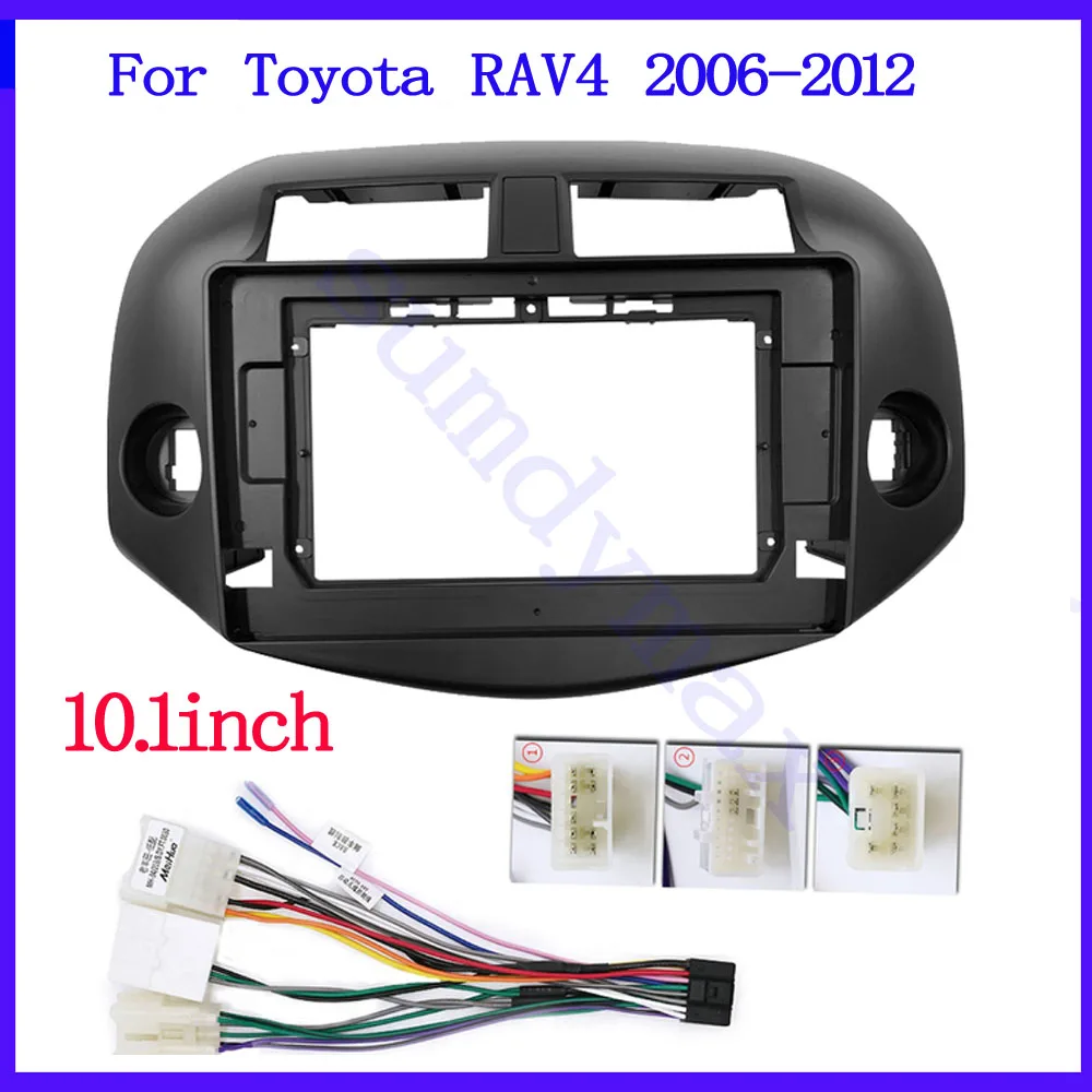 

10.1inch Car DVD Frame Audio Fitting Adaptor Dash Trim Kits Fascia For Toyota RAV4 2006-2012 car panel audio fascias cable