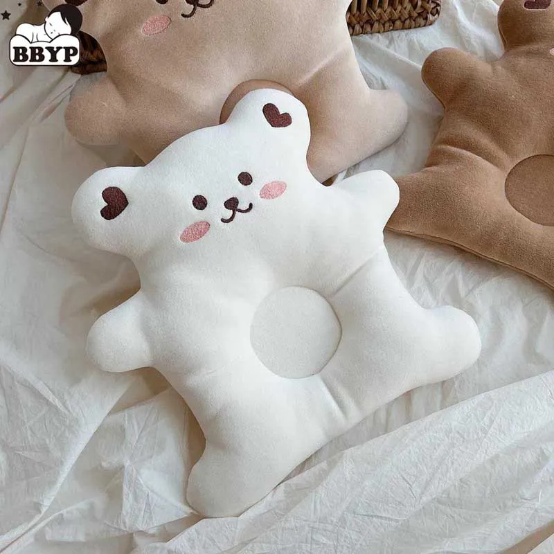 

Baby Head Shaping Cartoon Bear Pillow Newborns Shaping Pillows Infant Sleep Positioning Pad Travel Pillows for Babies 0-3Y