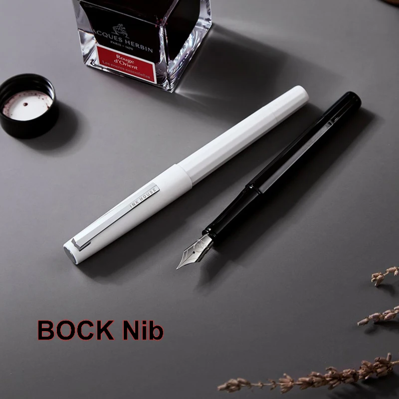 

INK HOUSE Brief Fountain Pen Bock EF/F Nib Mate Series Piston Filling Fountain Pen Writing Business Gift Pen
