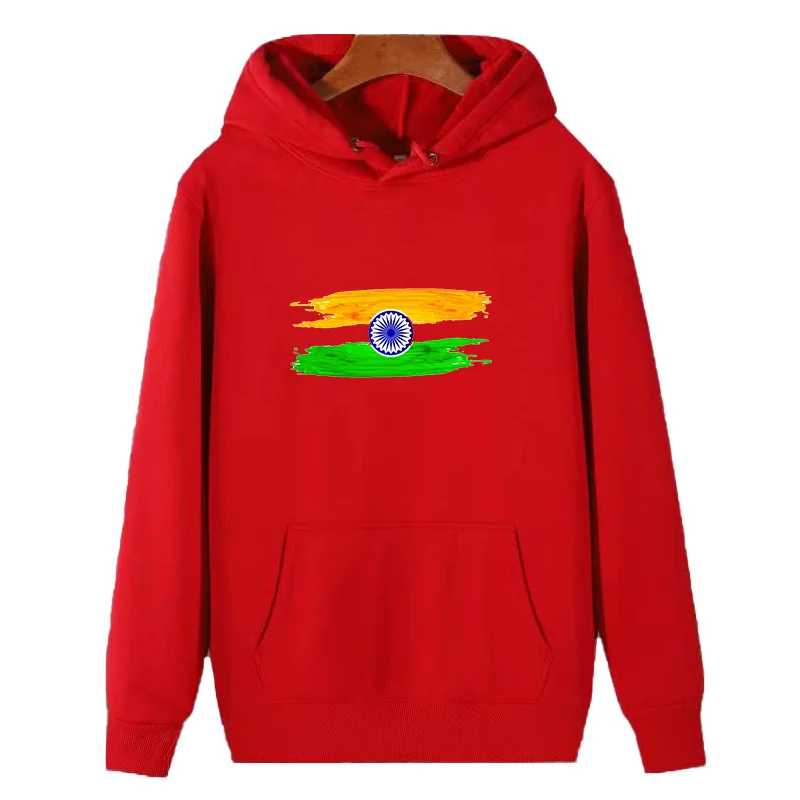 India of Flag Oil painting graphic Hooded sweatshirts essentials hoodie fleece hoodie winter thick sweater hoodie Men's clothing