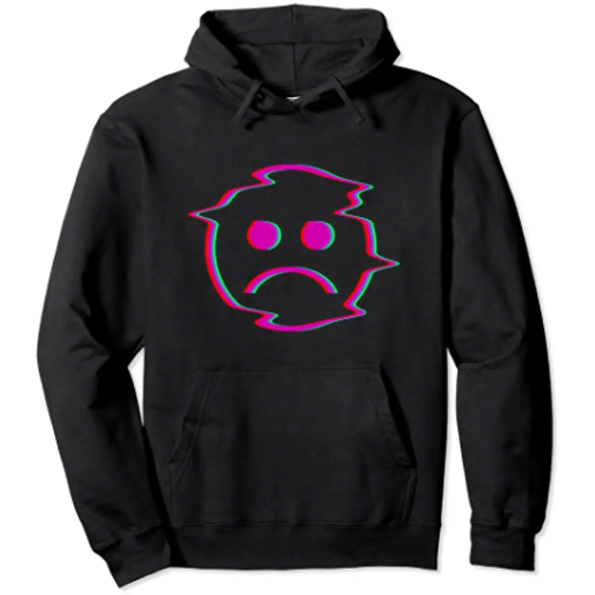 

Sadboi Hoodie - Sad Face Hoodie - Multicolor Glitch Hoodie Pullover Hoodie