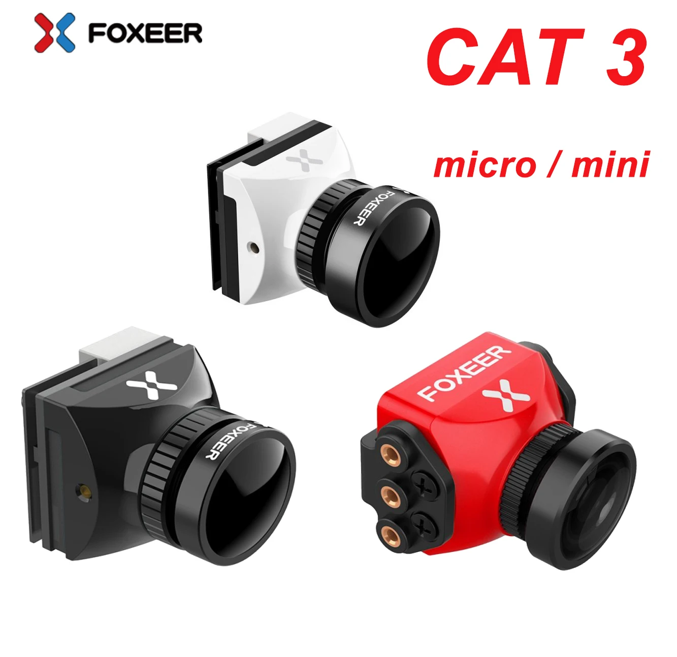 Foxeer Cat 3 Mini/Micro Night Flight Camera 1200TVL StarLight FPV со встроенным набором данных 1/3 Люкс Идеально