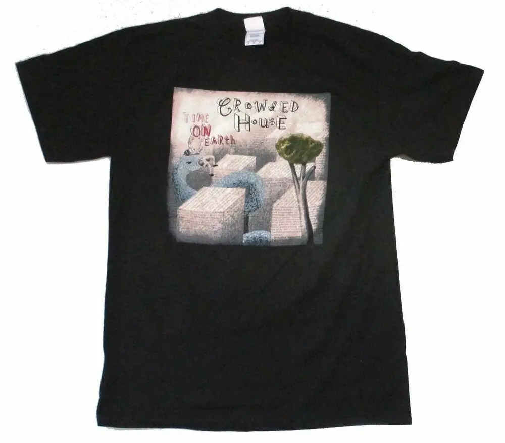 

Crowded House Time On Earth Summer 2007 Tour Black T Shirt New Band