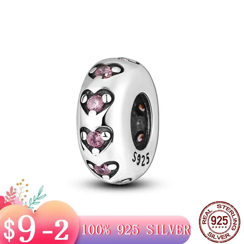 

Independent Design 925 Sterling Silver Heart septum Charm Fit Original Pandora Bracelet Making Fashion DIY Jewelry For Women