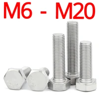 external hex hexagon bolt m6 m8 m10 m12 m14 m16 m18 m20 304 stainless steel 1 1 25 1 5 fine thread high strength screw hardware