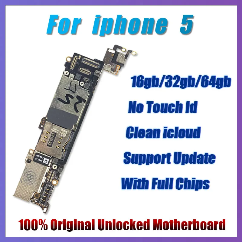 Разблокированный Бесплатный Icloud для iPhone 5 5C телефон оригинальная материнская