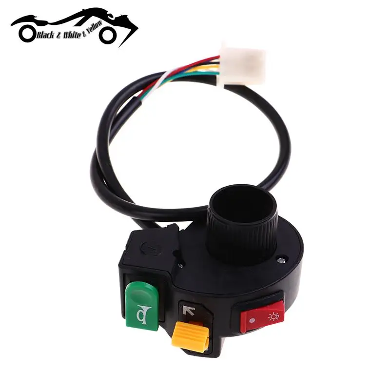 

3 in1 Motorcycle Switch Electric Bike Scooter ATV Quad Light Turn Signal Horn ON/OFF Button for 22mm Dia Handlebars Motorbike