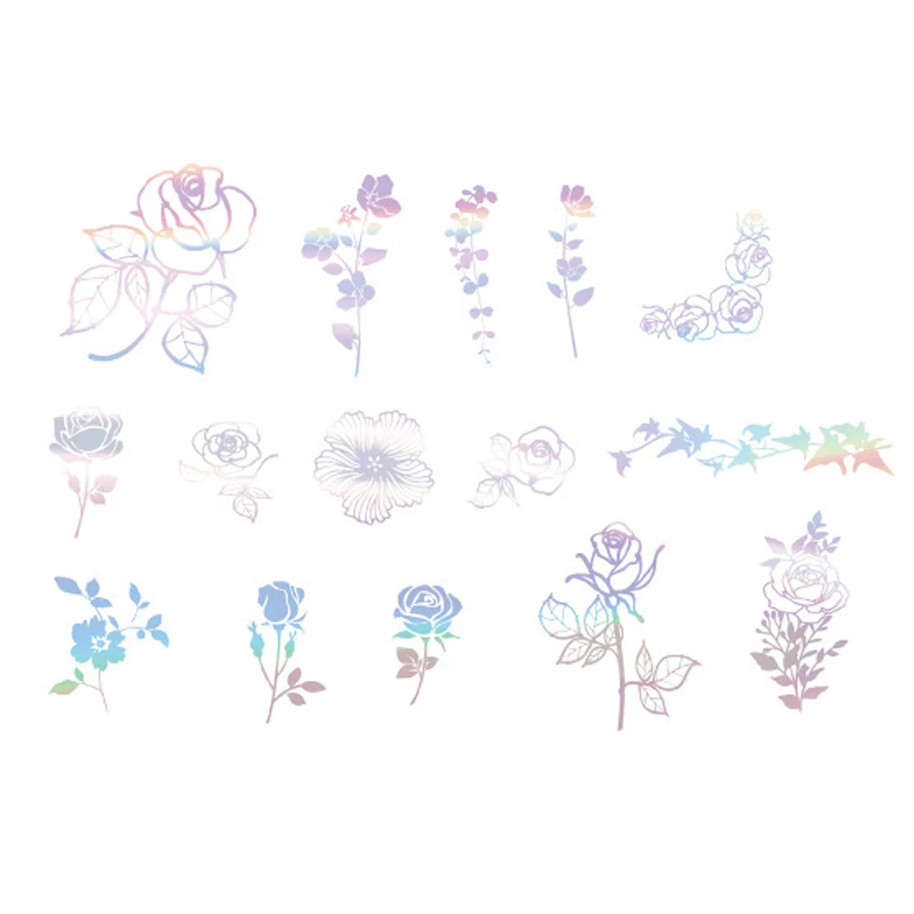 45 шт. лазерные бронзирующие космические волшебные наклейки для девочек детские