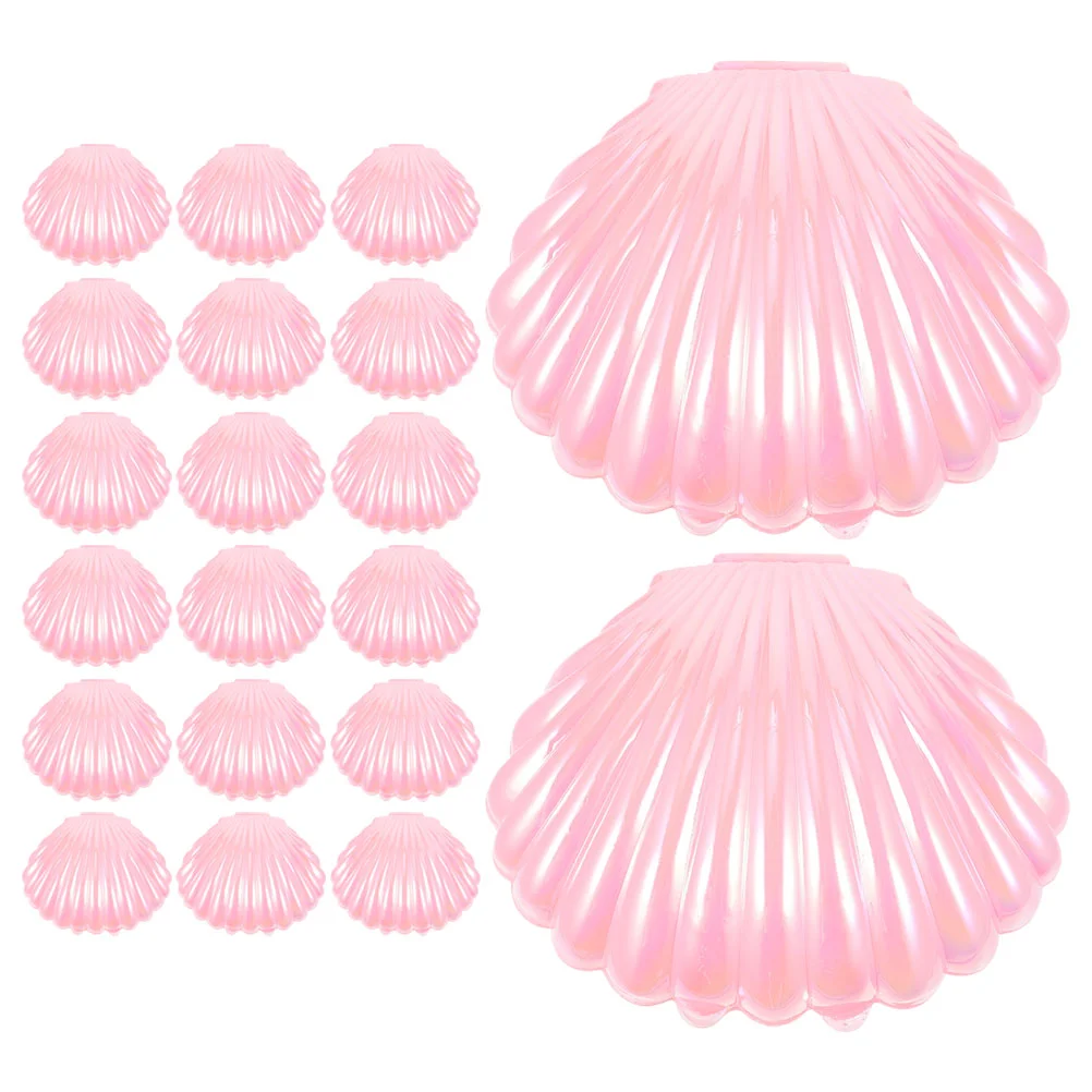 

20 Pcs Candy Box Shells Dish Table Containers Gift Mermaid Party Decor Pp Wedding Guests Favor Plastic Popcorn Seashell Jewelry
