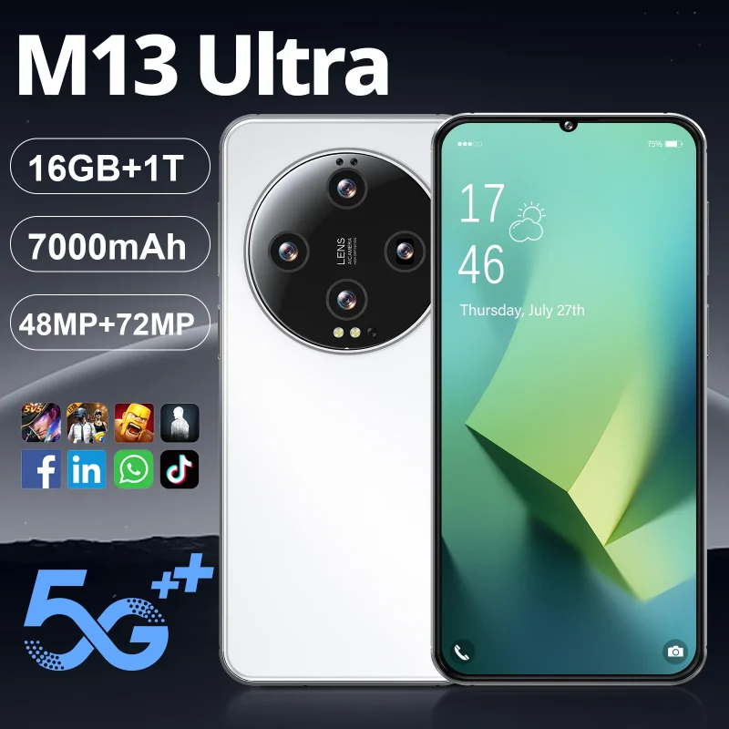 

Mi 13 Ultra 6.8 HD Smartphone 16G+1TB Telephone Global Version 4G 5G Cellphones Snapdragon8 Gen2 Android Unlocked Mobile Phone