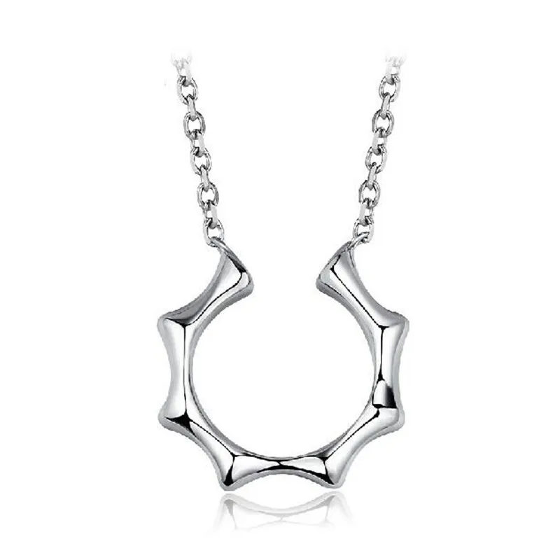 Женская цепочка с подвеской в виде символа из серебра 925 пробы