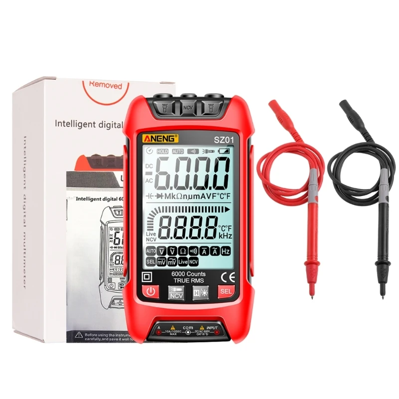 

Цифровой мультиметр, вольтметр, амперметр, Омметр с подсветкой, портативный мульти-тестер, измерения переменного тока и напряжения постоян...