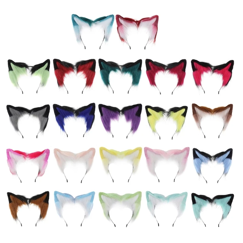 

Повязка на голову с кошачьими ушками на Хэллоуин для девочек, повязка для волос с макияжем для косплея, повязка на голову с