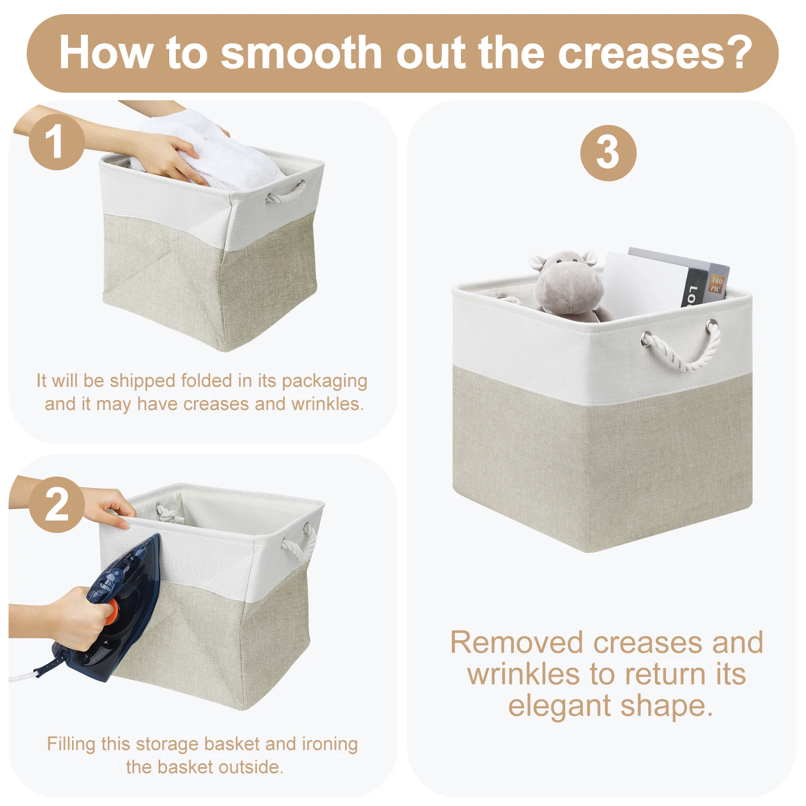 Складные корзины для хранения 4 шт. в упаковке большой тканевый ящик с завязкой