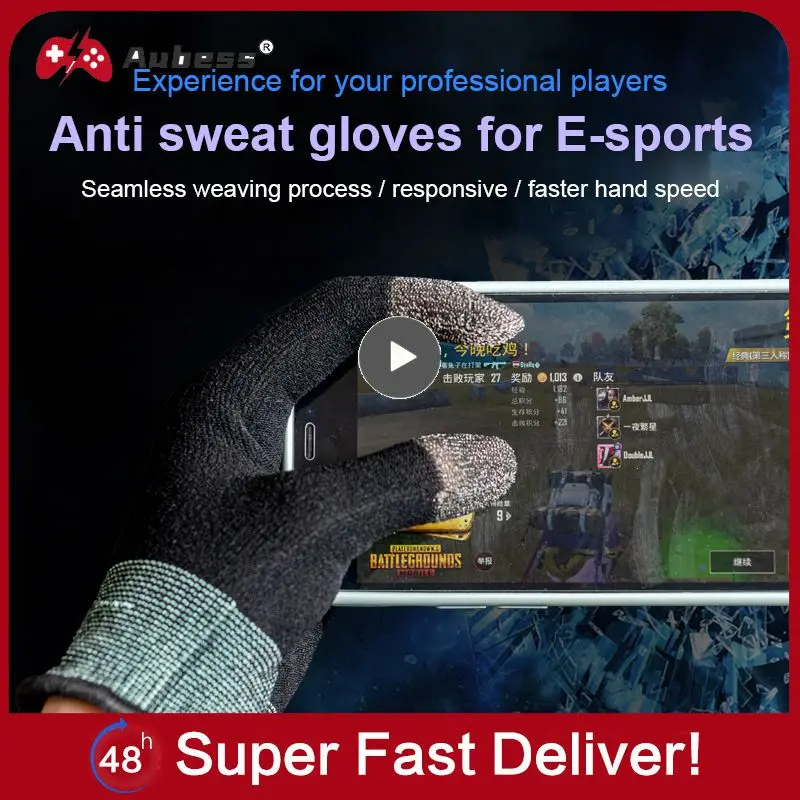 

Sensitive Sensitive Touch Screen Thumb Sleeve Gloves Breathable Cell Phones Game Controller For Pubg Hand Cover For Gamer 1pair