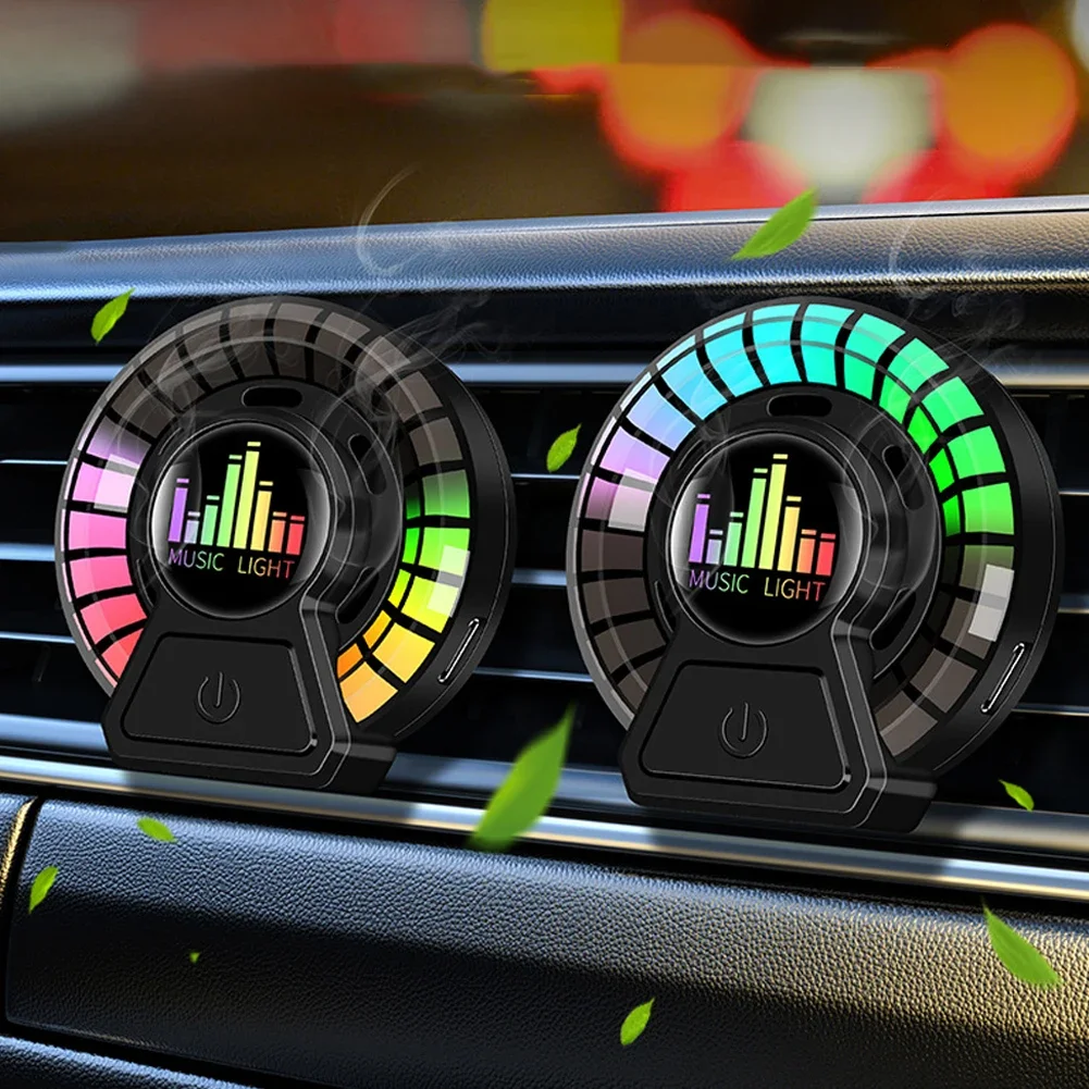 Автомобильный освежитель воздуха ароматерапия RGB звуковая лампа светодиодная