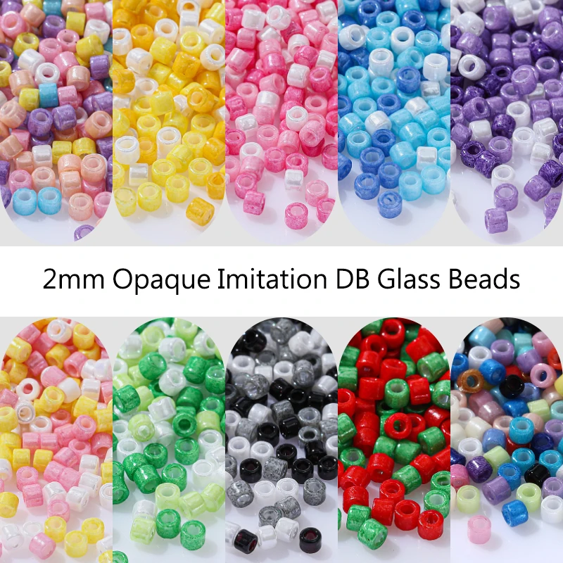 

700pcs 2mm Imitate DB Bead Glass In Bulk Charm for Bracelet Making DIY Accessories Baby Jewelry Making Supplies Wholesale