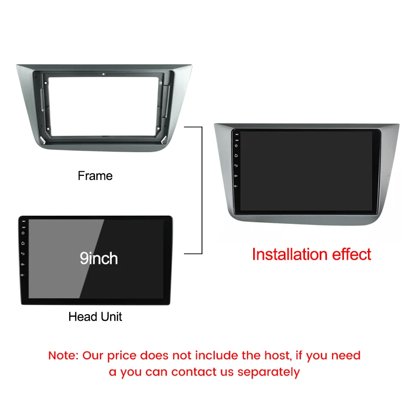 Рамка для автомагнитолы 9 дюймов сиденья ALTEA 2004-2015 комплект крепления приборной