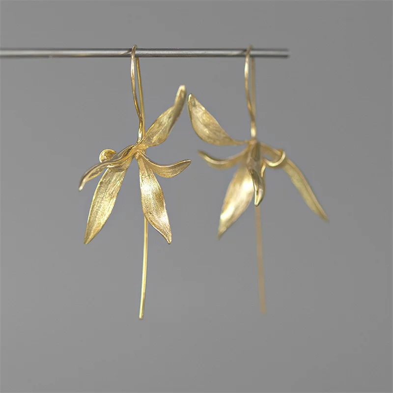 

Женские серьги-подвески INATURE, из серебра 925 пробы, с цветком орхидеи